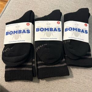 Bombas Men's Black and Gray Athletic Socks